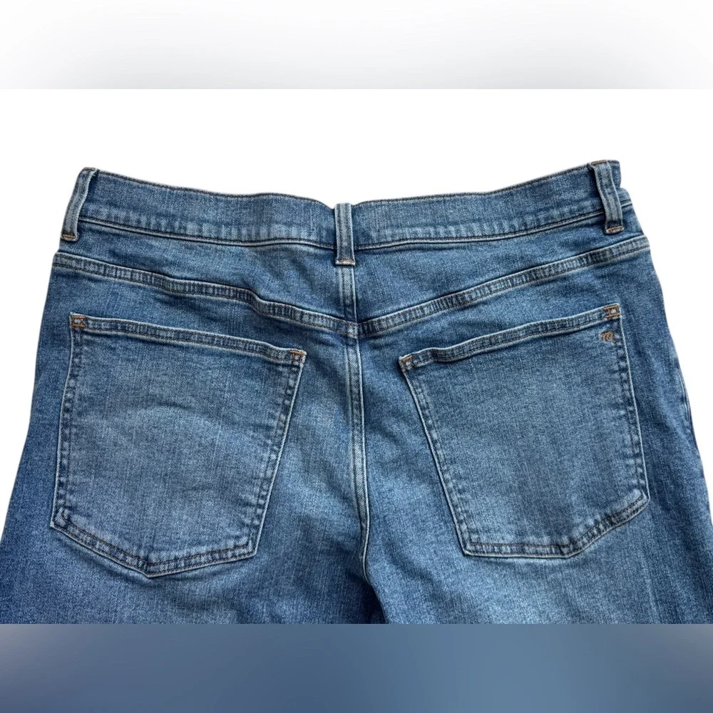 Madewell Women’s flared wide leg crop jeans size 32 blue denim high rise - Picture 6 of 6